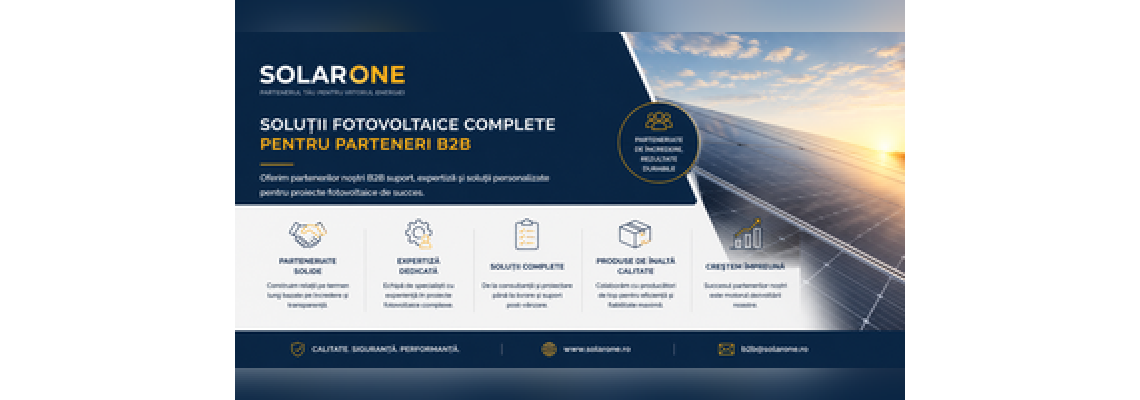 Ofertă B2B dedicată instalatorilor și revânzătorilor – Solar One Ofertă B2B dedicată instalatorilor și revânzătorilor – Solar One
